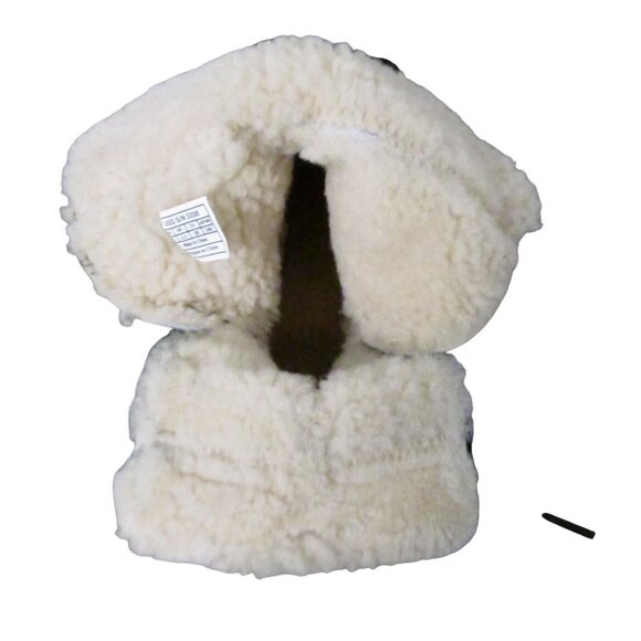 UGG Caspia Womens Size 7 Black Suede Shearling-Lined Ankle Boots Lace-Up NEW - Picture 3 of 10